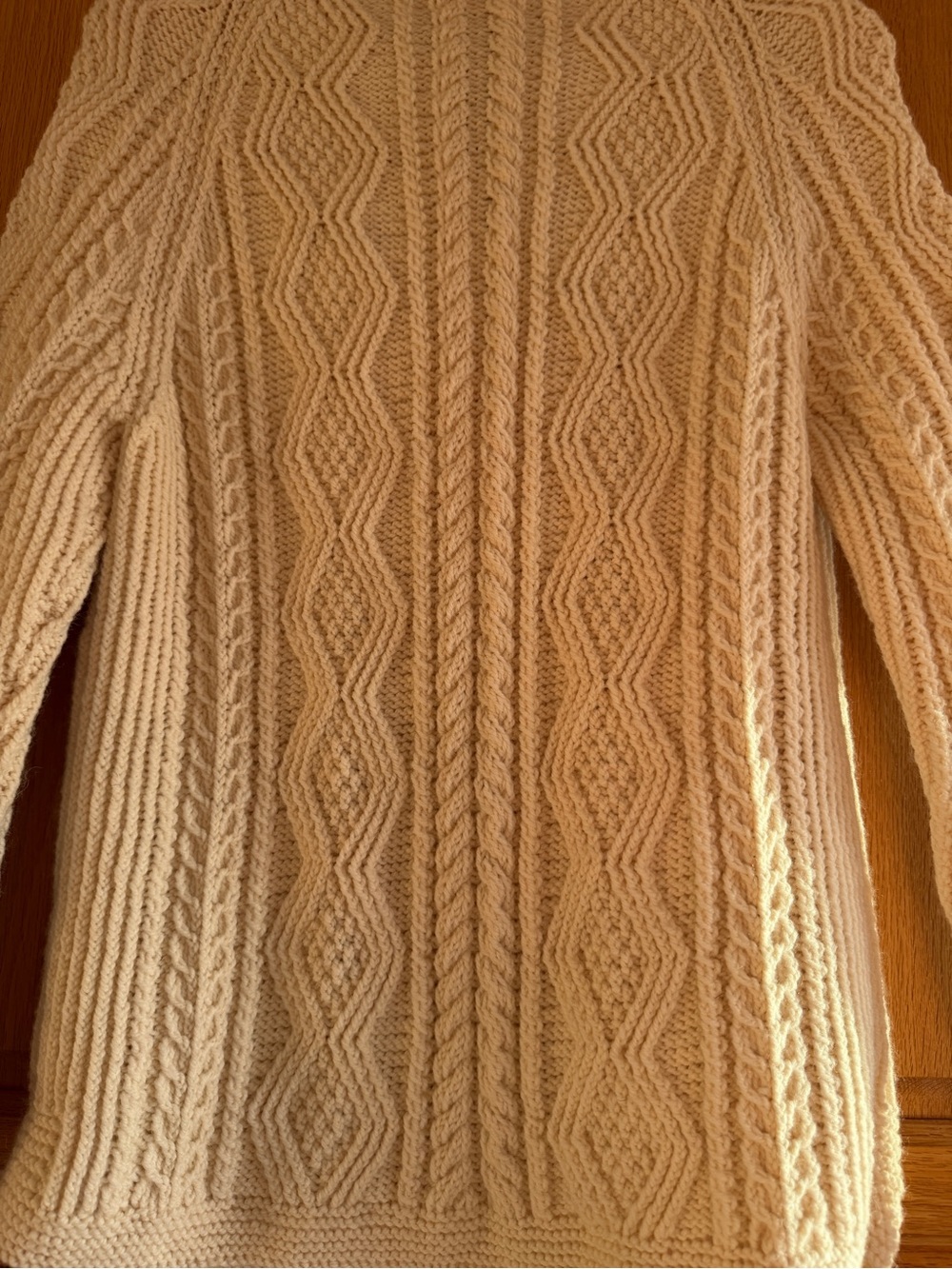 New Hand knit Merino Wool Cardigan size S/M - Picture 3 of 6